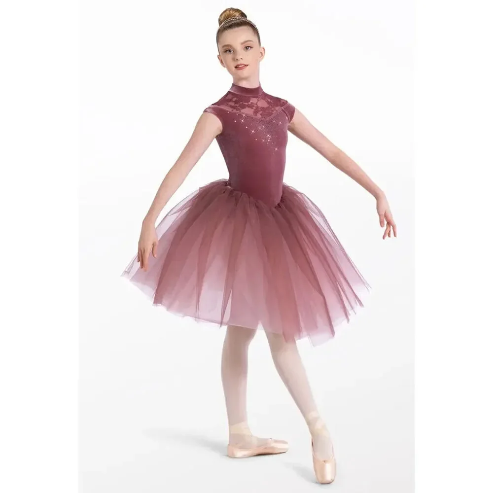 Pre-Owned Dance Costume Weissman 14137 XL Child Pink Long Tutu Ballet YAGP Rhin